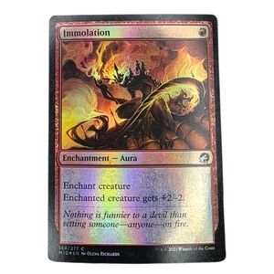 🎇Holographic Immolation Enchantment Magic: The Gathering Trading Card